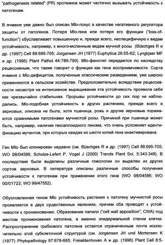 Новые последовательности нуклеиновых кислот и их применение в способах достижения устойчивости к патогенам в растениях (патент 2346985)