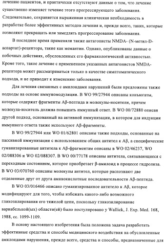 Антитела к амилоиду бета 4, имеющие гликозилированную вариабельную область (патент 2438706)