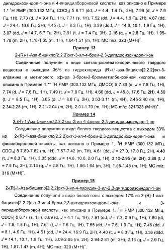 Новые производные 2-(1-аза-бицикло[2.2.2]окт-3-ил)-2,3-дигидроизоиндол-1-она/5,6-дигидро-фуро[2,3-c]пиррол-4-она в качестве лигандов к альфа 7 никотиновому ацетилхолиновому рецептору (патент 2372350)