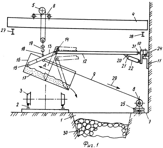 Приемное устройство для разгрузки думпкаров (патент 2293054)