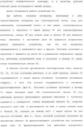 Устройство и способ для фракционирования гипсовой суспензии и способ производства гипсокартонных плит (патент 2313451)