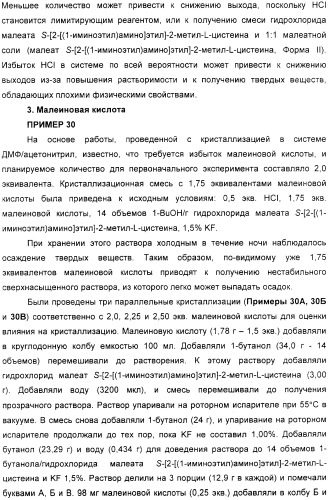 Кристаллическая соль гидрохлорид малеат s-[2-[(1-иминоэтил)амино]этил]-2-метил-l-цистеина, способ ее получения, содержащая ее фармацевтическая композиция и способ лечения (патент 2357953)