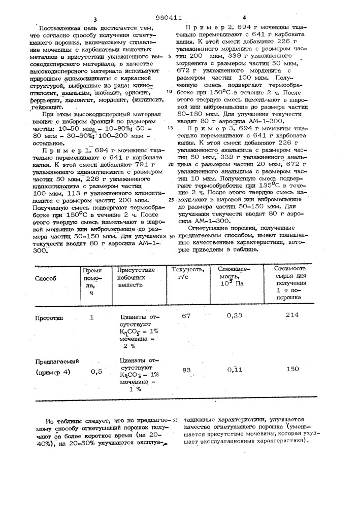 Способ получения огнетушащего порошка (патент 950411)