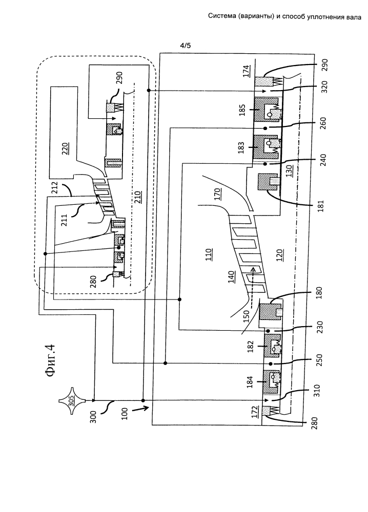 Система (варианты) и способ уплотнения вала (патент 2621425)