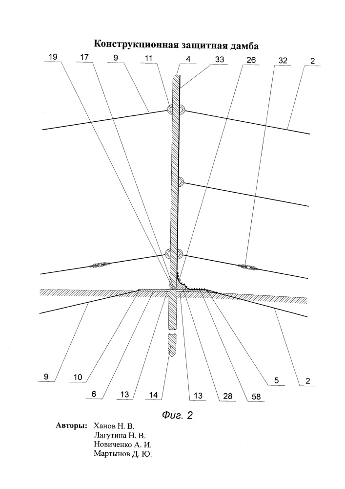 Конструкционная защитная дамба (патент 2650907)