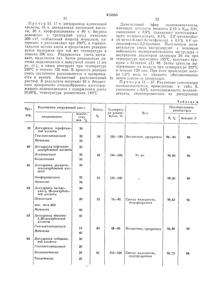 Термостабильная полимерная композиция (патент 415885)