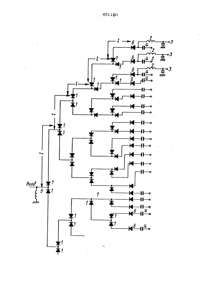 Многоканальный переключатель (патент 451150)