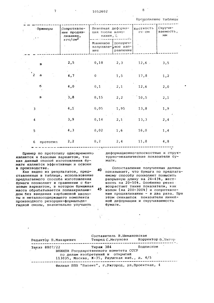 Способ изготовления бумаги для вычислительной и информационной техники (патент 1052602)