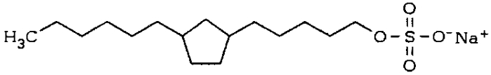 Поверхностно-активные вещества со встроенными в углеводородную цепь остатками циклопентана (патент 2589054)