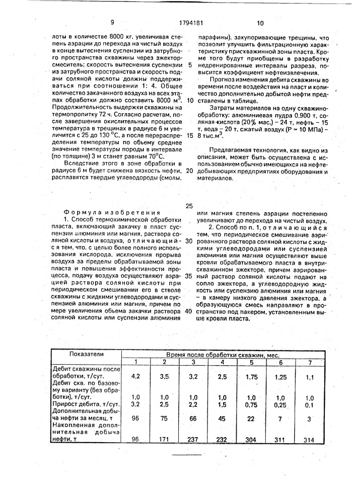 Способ термохимической обработки пласта (патент 1794181)