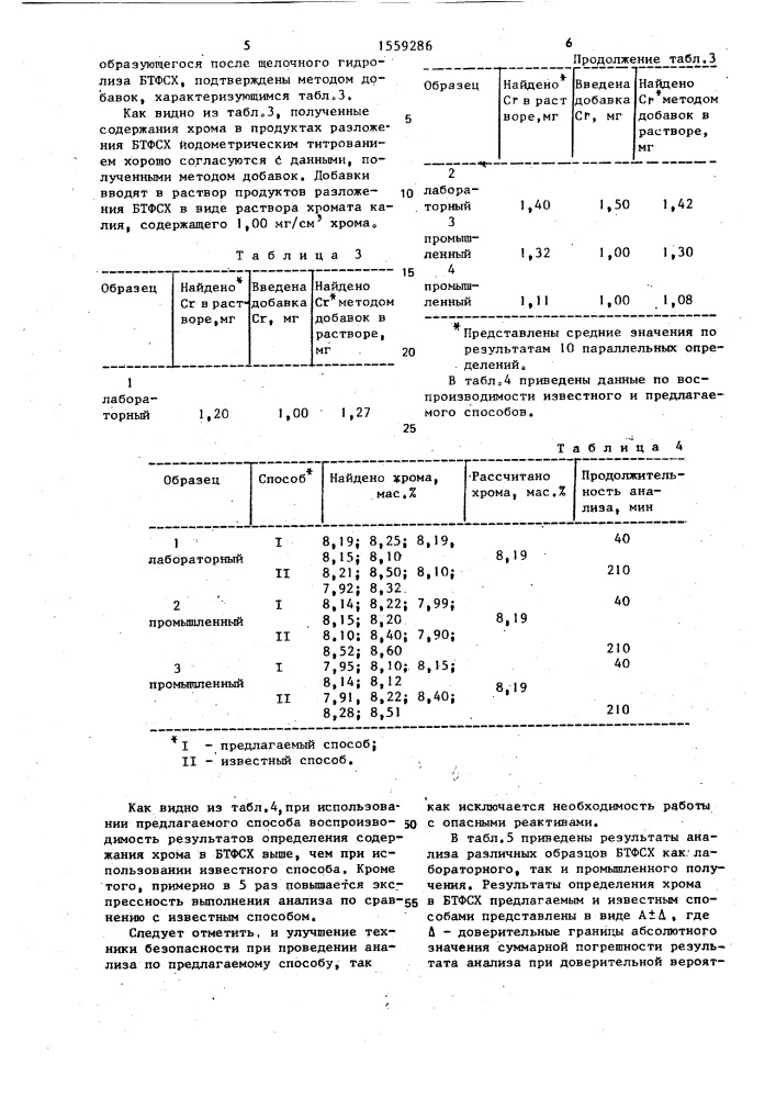 Способ количественного определения хрома в бис- (трифенилсилил)хромате (патент 1559286)