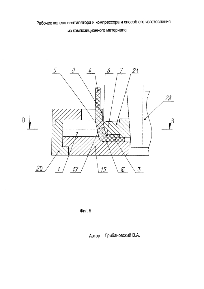 Рабочее колесо вентилятора и компрессора и способ его изготовления из композиционного материала (патент 2617752)
