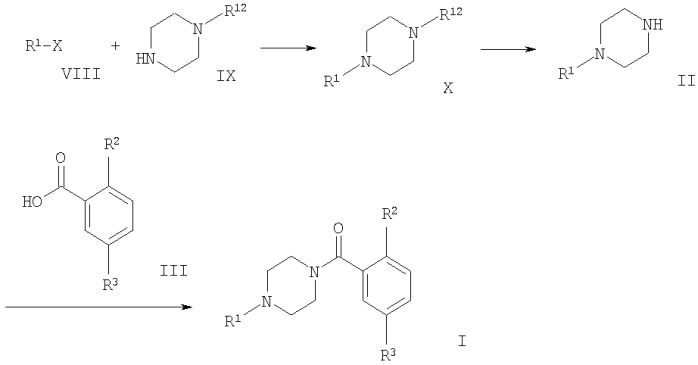 Производные фенил-пиперазин метанона (патент 2395502)