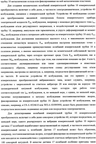 Кориолисов массовый расходомер, способ измерения массового расхода протекающей в трубопроводе среды, применение массового расходомера и способа измерения массового расхода протекающей в трубопроводе среды (патент 2339916)