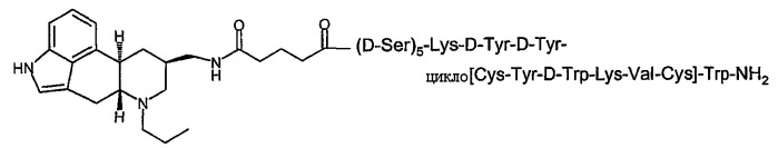 Химерные аналоги соматостатина-дофамина (патент 2277539)