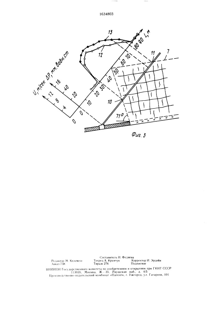 Способ определения границ зоны сообщающихся с выработанным пространством трещин (патент 1634803)