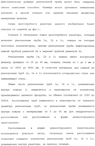 Многотрубный реактор, способ каталитического окисления в паровой фазе с использованием многотрубного реактора и способ пуска многотрубного реактора (патент 2309794)