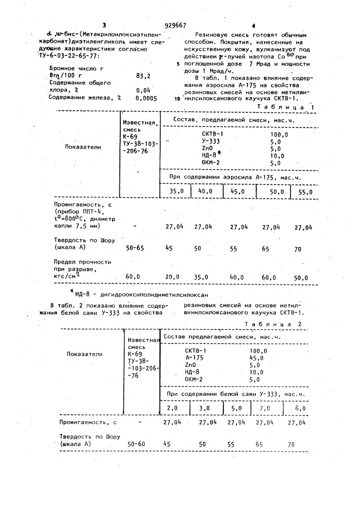 Резиновая смесь на основе винилсилоксанового каучука (патент 929667)