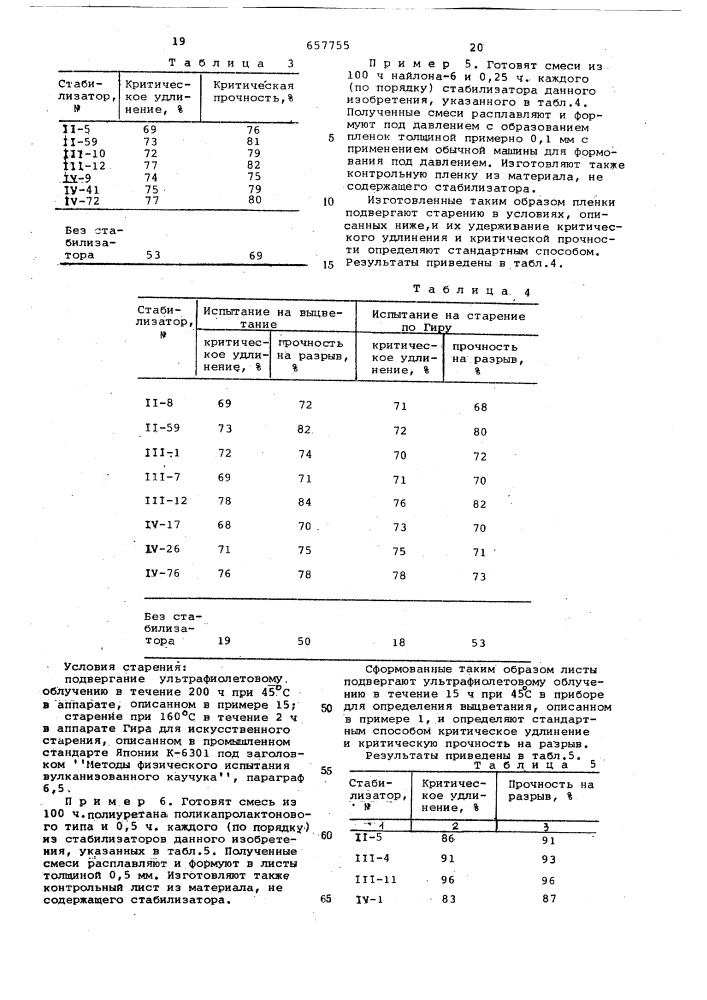 Способ стабилизации синтетического полимера (патент 657755)