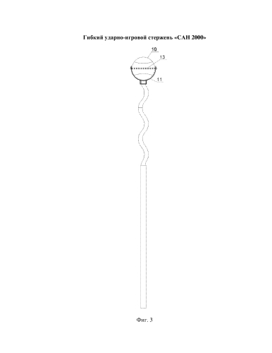 Гибкий ударно-игровой стержень "сан 2000" (патент 2586462)