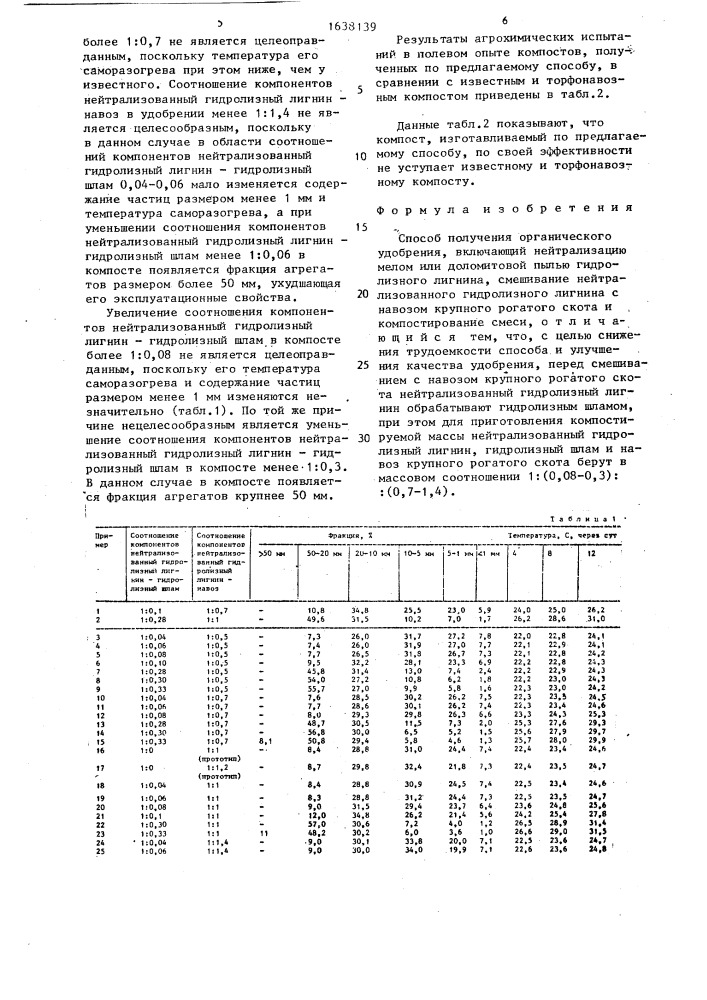 Способ получения органического удобрения (патент 1638139)