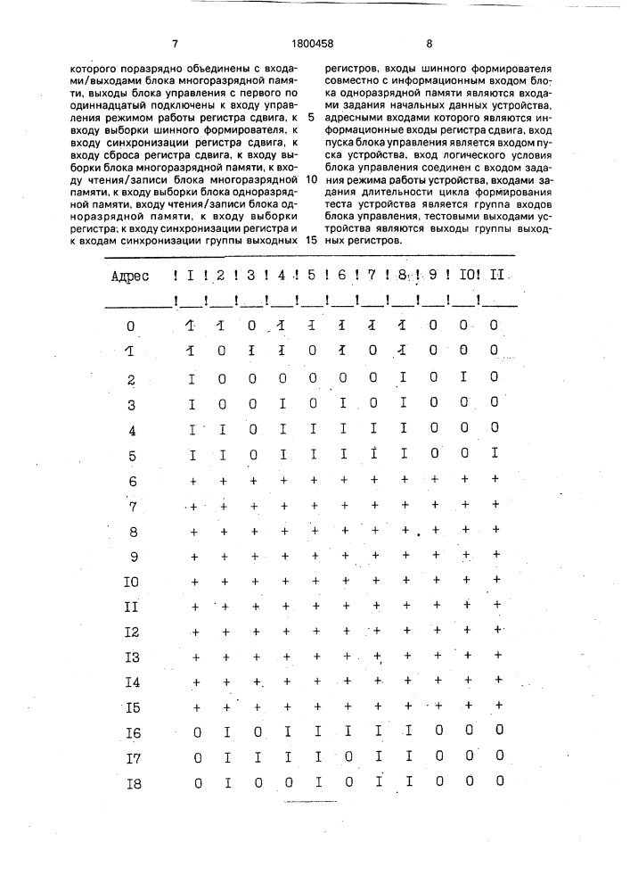 Устройство для формирования тестов (патент 1800458)