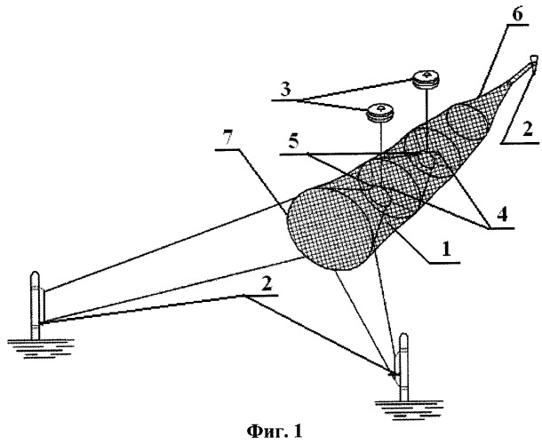 Вентерь кательного типа (патент 2411725)