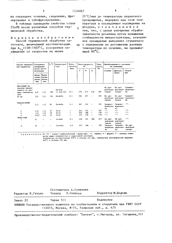 Способ термической обработки заготовок (патент 1534067)