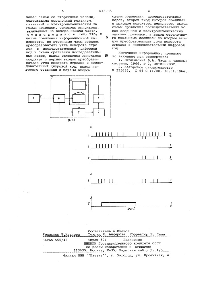 Цифровая система времени (патент 648935)