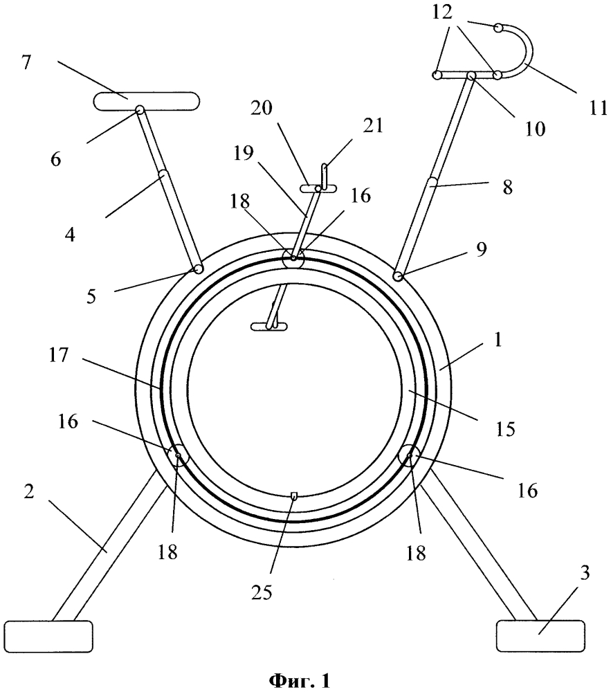 Велотренажер циркулярный (патент 2599002)
