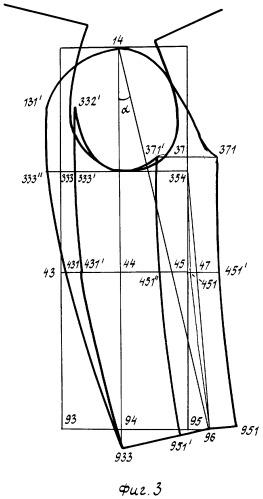 Способ построения шаблона рукава (патент 2311862)