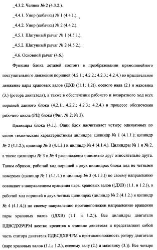 Поршневой двигатель внутреннего сгорания с двойным храповым валом и челночно-рычажным механизмом возврата поршней в исходное положение (пдвсдхвчрм) (патент 2372502)