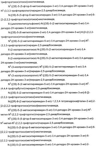 Новые производные n-(8-гетероарилтетрагидронафталин-2-ил)-или n-(5-гетероарилхроман-3-ил)-карбоксамида для лечения боли (патент 2460730)