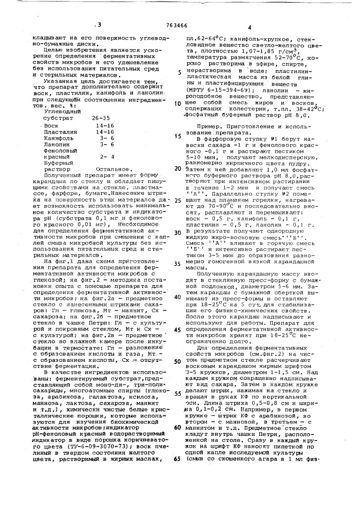 Препарат для определения ферментативных свойств микробов "карандаш фермент (патент 763466)
