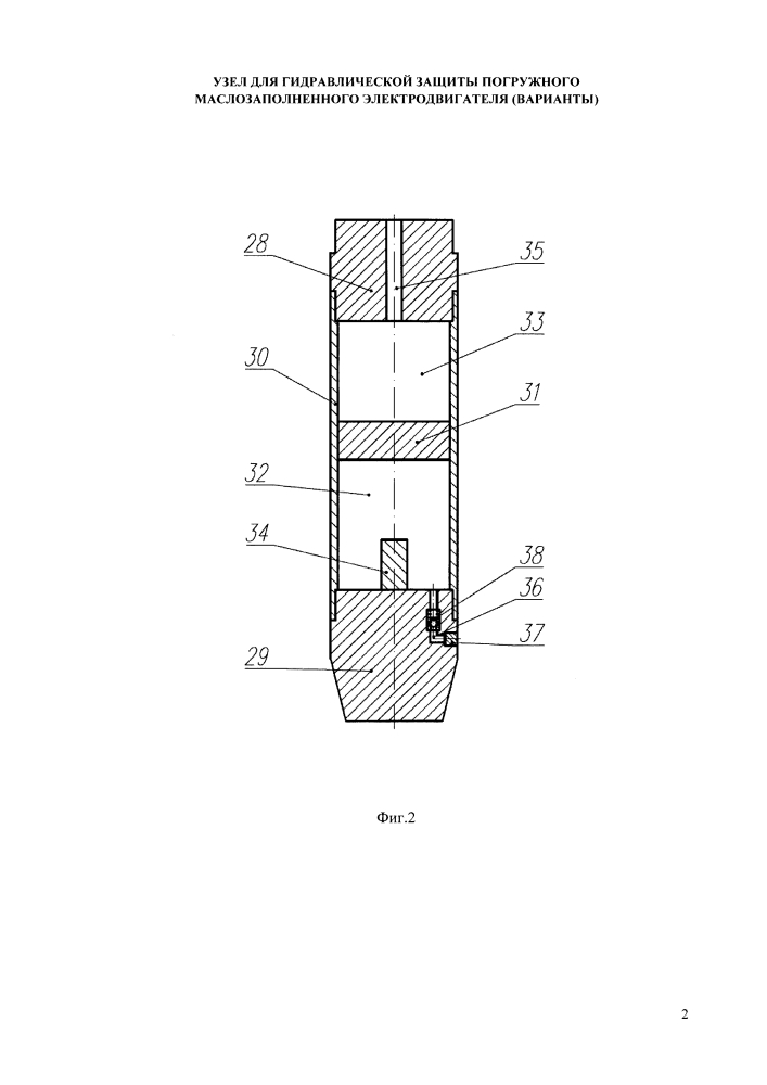 Узел для гидравлической защиты погружного маслозаполненного электродвигателя (варианты) (патент 2646985)