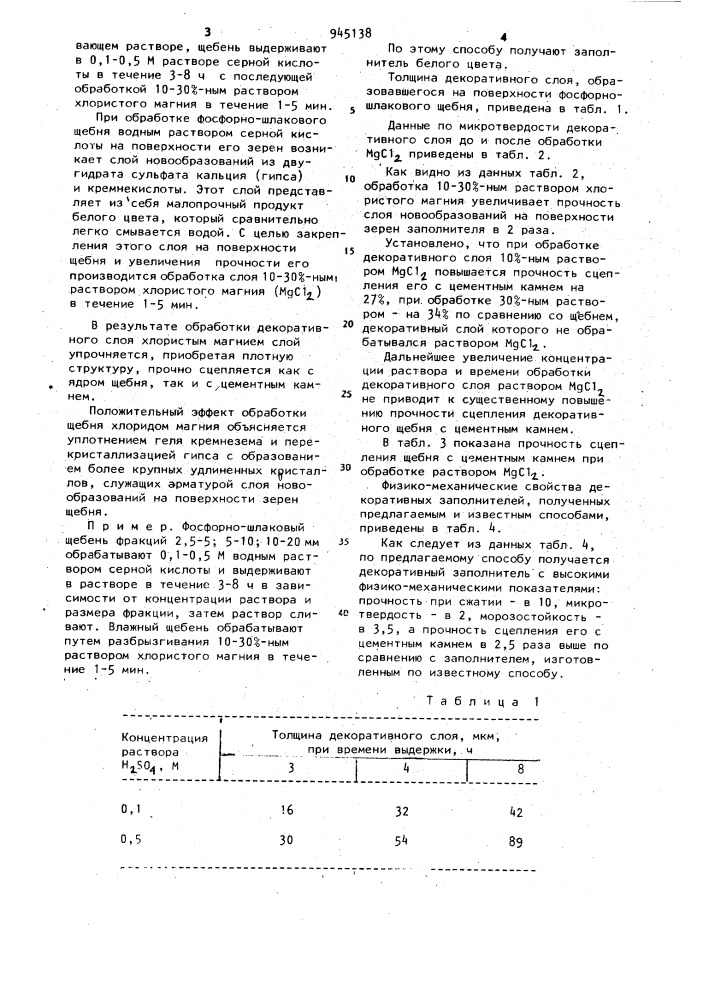 Способ изготовления декоративного заполнителя (патент 945138)