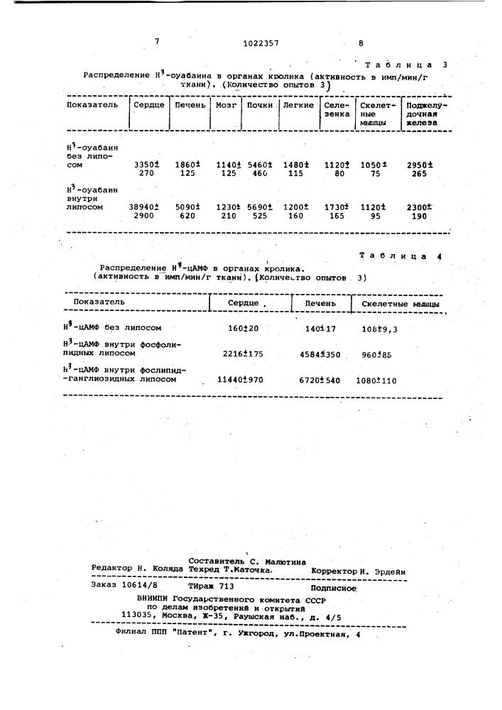 Способ получения липосом (патент 1022357)