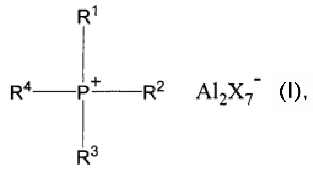 Ионные жидкости на фосфониевой основе и катализаторы алкилирования, их содержащие (патент 2620085)