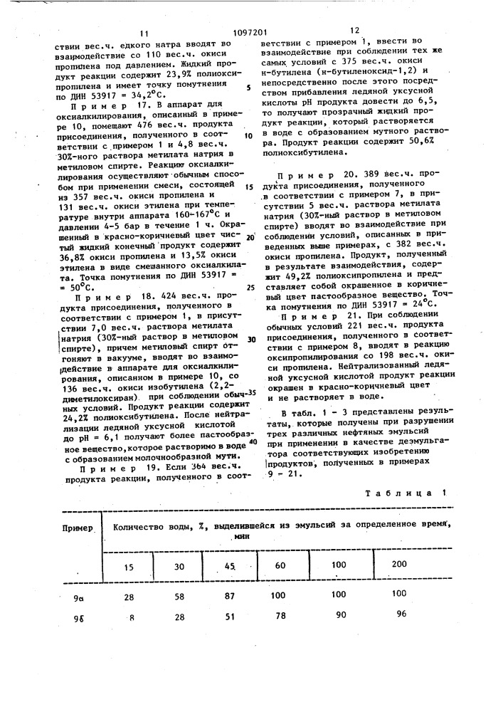 Способ разделения водосодержащих нефтяных эмульсий (патент 1097201)