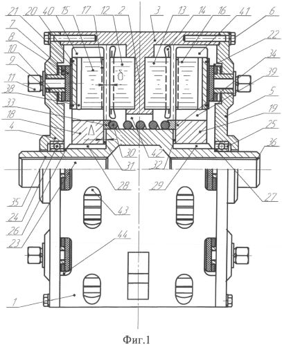 Сдвоенная аксиальная асинхронная электрическая машина со встроенным тормозным устройством (патент 2558704)