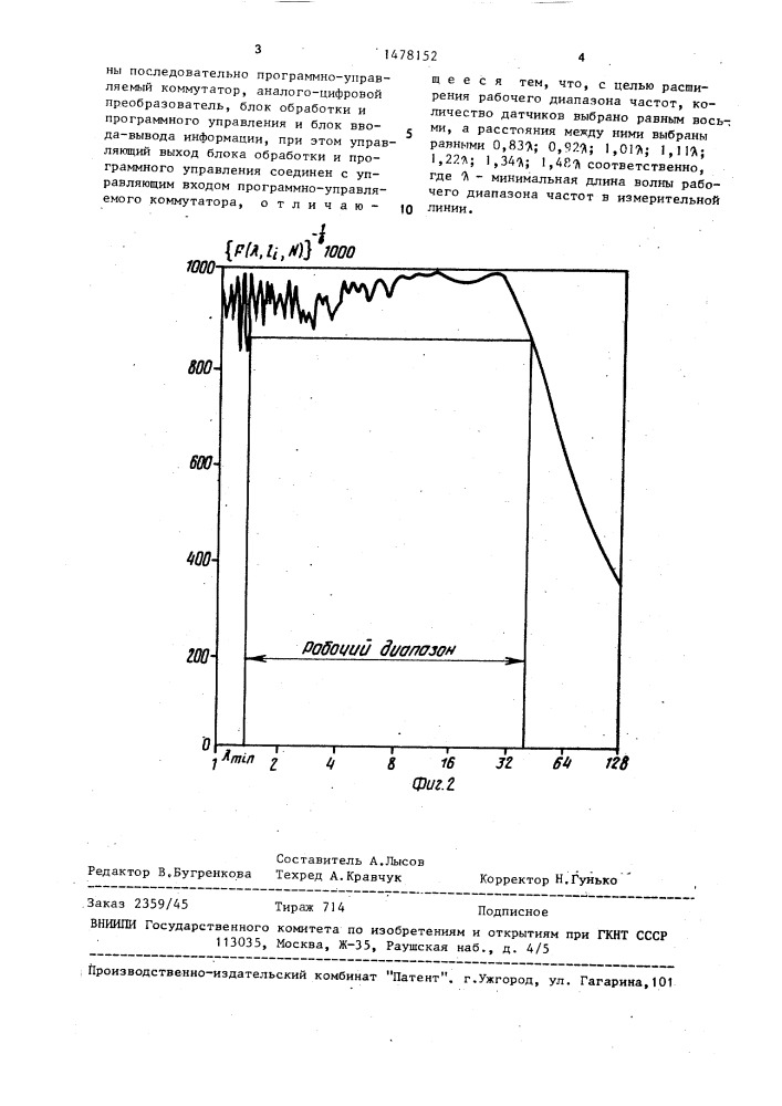 Устройство для измерения модуля и фазы коэффициента отражения в свч-трактах (патент 1478152)