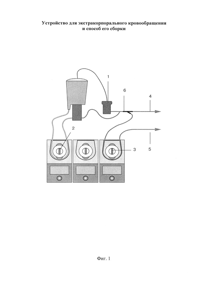 Устройство для экстракорпорального кровообращения и способ его сборки (патент 2654776)