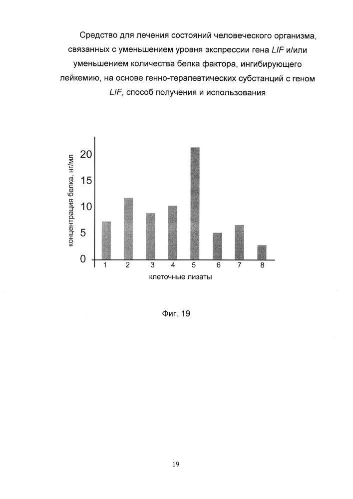 Средство для лечения состояний человеческого организма, связанных с уменьшением уровня экспрессии гена lif и/или уменьшением количества белка фактора, ингибирующего лейкемию, на основе генно-терапевтических субстанций с геном lif, способ получения и использования (патент 2653487)