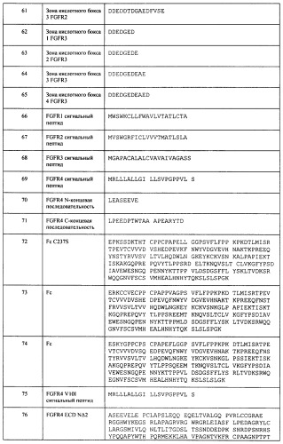 Мутеины кислотной зоны внеклеточного домена рецептора фактора роста фибробластов (патент 2509774)