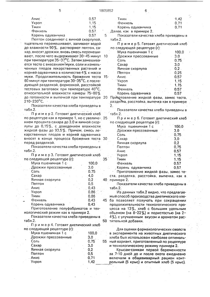 Способ приготовления диетических хлебобулочных изделий (патент 1805852)