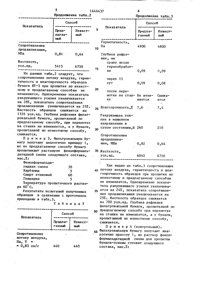 Способ изготовления фильтровальной бумаги (патент 1444437)