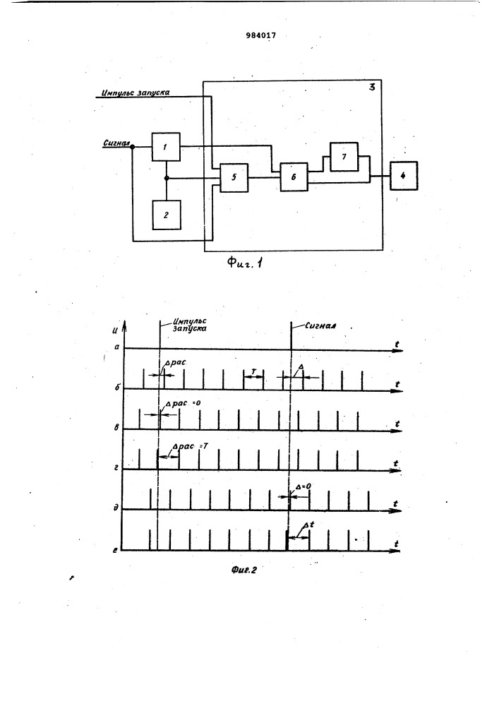 Устройство для квантования временных сигналов (патент 984017)