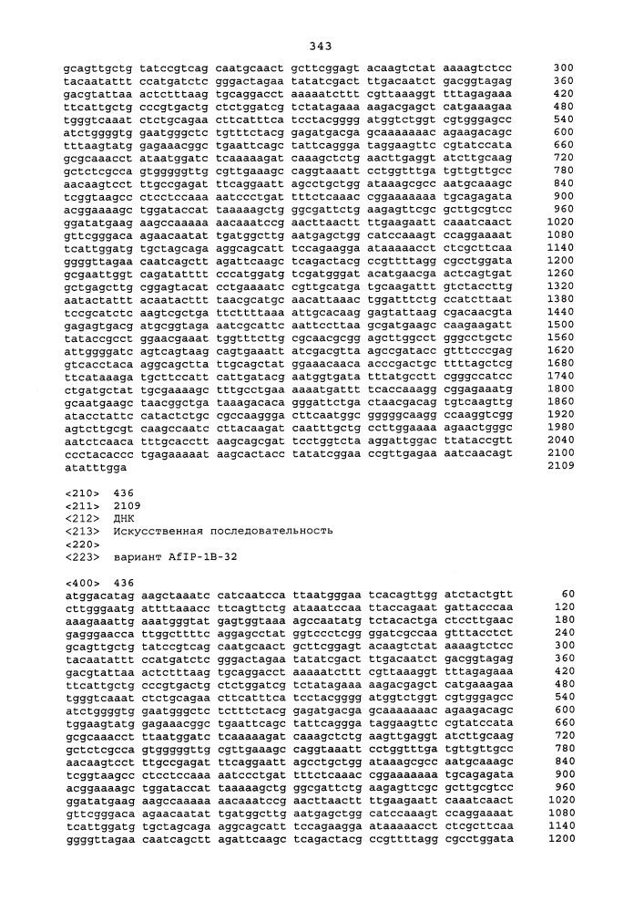 Новые инсектицидные белки и способы их применения (патент 2666914)