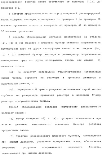 Система для обессеривания с механизмом переноса сорбента (патент 2312885)