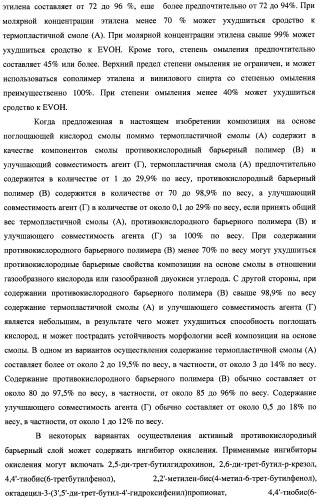 Многослойная пленка, имеющая активный противокислородный барьерный слой с радиационно-стимулированными активными барьерными свойствами (патент 2435674)